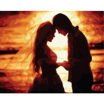 유쾌한컴퍼니 DIY 쉬운 명화 유화 그리기 세트 중형 40x50 + 중형이젤, A-164 사랑의 언약식+중형이젤