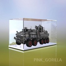 레고 아크릴 호환 블록 장갑차 CN171 쇼케이스 진열 전시 상자 보관, 블랙 베이스