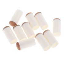 10pcs 전문 당구 큐 팁 교체 내구성 풀 큐 수리 막대 머리, 나일론, 갈색