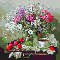 MDG8169 Z067 안개꽃 DIY그림그리기 size 40x50cm 명화그리기/물감/DIY그림그리기/풍경화