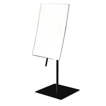 JERDON 직사각형 테이블 탑 메이크업 거울 - 블랙 마감의 3배 배율의 12.7 x 20.3cm5 8인치 화장대 모델 JP358B 495527, Black Finish