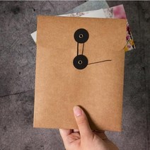 단추 봉투 소 5장, 4x6 크라프트