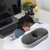 사무실 학교 책상 쪽잠 낮잠 베개 빨아쓰는베개 수험생 숨쉬기편한 엎드려 자는 큐션 꿀잠 베개, 1개