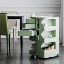 보비 이케아철제수납장 빈티지 철제 기저귀 이동식 틈새트롤리, 핑크 3 층 동색 휠, 어셈블리