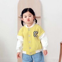봄 데일리 C 배색 야구점퍼 유아동 여아남아 간절기 점퍼 CH01