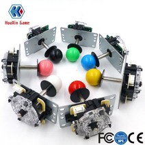 아케이드스틱 가정용 오락실 pc 조이스틱 아케이드 게임 콘솔용 회로 기판이 있는 Sanwa 5 핀 8 웨이 조이, 한개옵션1, 05 파란