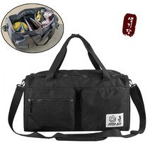 짐스 헬스가방 더블백 스포츠 칸막이 운동, 01 블랙