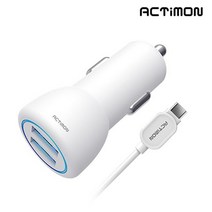액티몬 차량용충전기 USB2구 2.4A (C핀), 단품, 상세페이지 참조