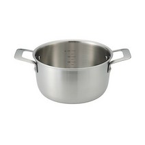 MUJI 무인양품 전면3중 양수냄비 3L, 스테인리스