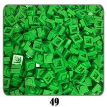 500 개/몫 100G 플레이트 1x1 빌딩 블록 MOC 부품 DIY 픽셀 아트 QR 코드 벽돌 모자이크 키즈 완구 52 색 호환, 49