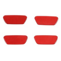 부드러운 도어 내부 장식 커버 스티커 트림 닷지 램 2018 + 인테리어, 02 Soft red carbonfiber