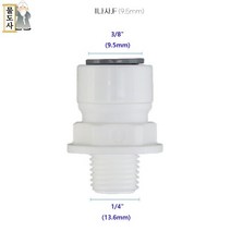 ((나사 피팅)) 물도사 수나사I피팅(MALE CONNECTOR) 7가지피팅, I나사F(9.5mm), 1개