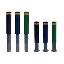 WS 스틸 우레탄 볼라드 125Φ 충돌방지 공원 어린이보호구역 충격흡수 차량진입금지, WS 스틸 우레탄볼라드 125파이 (앙카식), 청색-반사띠3줄, 1개