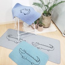 [쓰리몰] 순면퀼팅 악어/부엉이 캐릭터 발매트 (세트별도 구매), 단품