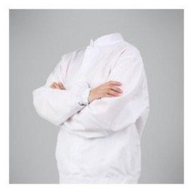 YcubeSQ-H01 정전기 방지 위생복 상의 (등판 망사 미부착), 3XL, WHITE