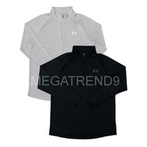 언더아머 남성 UA 1/2집 긴팔 반집업 블랙 기능성 트레이닝 헬스 테크티셔츠 1328495