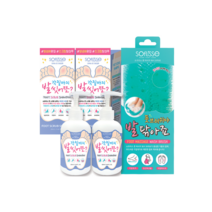소프리스 풋스크럽 샴푸 280ml x 2+브러쉬 세트 / 발각질 제거팩 연화제 용해제