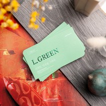 정미네디자인샵 067-1 반누브 모서리라운딩 라이트그린 200매 명함 디자인 제작 인쇄 (녹박X)