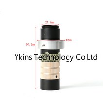 현미경 카메라 성인용80X-200X 줌 C-마운트 렌즈 작동 거리 100mm-160mm 전자 디지털 비디오 현미경 카메, 01 With 40mm ring, 한개옵션1