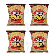 롯데리아 양념감자스틱 치즈어니언맛 단짠바삭 감자스낵, 50g x 4개