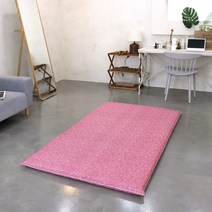 양면사용 두꺼운 요매트 3단 바닥요 손님용매트 까는이불 (솜포함) S/SS/Q, 클로 핑크
