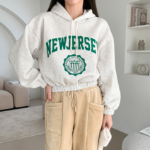 시크블랙 루크셀 박시 프린팅 기모 밴딩 후드 티셔츠