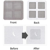 모기 스크린 화면 창 수리 스티커 수정 그물 메쉬 홈 접착제 안티 플라이 버그 곤충 벽 패치, [03] 6 피스