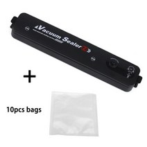 주방 진공 음식 씰러 자동 상업 가정용 식품 진공 실러 포장 기계 10Pcs 가방 포함, Sealer with 10 bag_영국 플러그