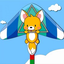 연날리기 얼레 만화 연 큰 여우 비행 야외 재미 나일론 라인 서프 volant 파라포일 vlieger 스포츠 엔터테인먼트 아웃도어 눈 보호 안전한, 3pcs