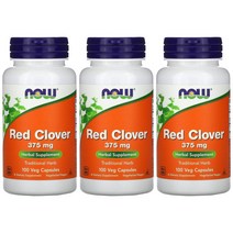 [2+1] NOW Foods 나우푸드 레드 클로버 375mg 100정 베지캡슐 Red Clover Trifolium pratense 3개