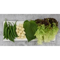 모듬쌈채소330g, 상추+깻잎+마늘+고추