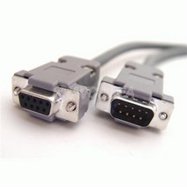 수작업 RS232 9핀 암-수 1M 크로스케이블 시리얼통신