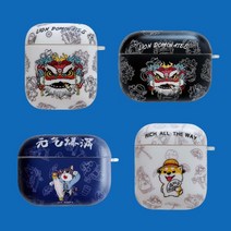 중국식 캐릭터 디자인 Apple airpods 케이스, AirPods Pro, 블랙 사자탈