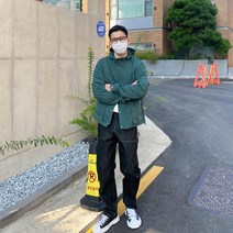 모룸 남자 셀비지 퍼티그 블랙 데님 팬츠 M1860
