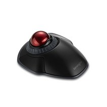 스크롤 링이 있는 Kensington Orbit 무선 트랙볼 Bluetooth 기능이 있는 전문가용 마우스(2.4GHz 무선) 광학 추적 및 AES 암호화 왼손잡이 또는 오른손잡이 검정/빨간색 K70992WW -12597, Black-Red, wireless