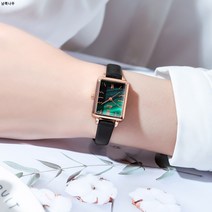 골디 모던 스퀘어 시크 작은 그린 시계 학생용 왕홍 쿼츠 시계 여성 고급 시계 도매