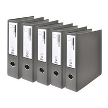 알파 합지 D링 A4 바인더 KD303 3공 5cm, 회색, 5개
