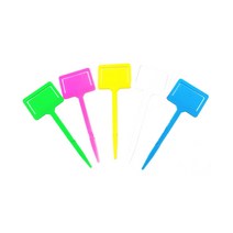 메모 꽂이형 식물이름표 화분팻말 푯말 PP 컬러 18cm, 파랑