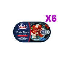 Apple 토마토 크림 텐더 청어 필렛 캔 통조림 200g (6개) Tender Herring Fillets