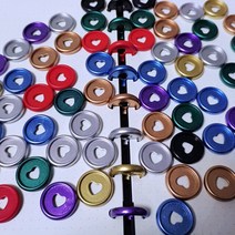 스노우보드바인딩부품 스노우보드바인딩 버튼바인딩 반투명 플라스틱 바인딩 링 100PCS23MM 버섯 구멍 노트, 09 Color mixing