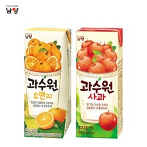 남양 과수원 190mlx96팩(4box) 4종 택1/사과/청포도/복숭아/오렌지/혼합가능/무료배송, 혼합, 오렌지48팩+사과48팩