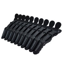 헤이져 악어 집게핀 실리콘 헤어 클립 미용실 미용핀셋 무광 NON SLIP, 클립선택, 악어클립_검정색 10개