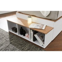 침실 안방 사이드 스텝 침대 보조계단형 책장 34평 교회 성당 만화책 거실, 화이트