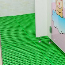 국산 안전 바닥 미끄럼방지 매트 50x50 깔판 수영장 샤워장 얼집, 1개, 블루