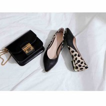 여성 호피 골드장식 플랫슈즈 낮은굽구두 2CM굽 여성로퍼 _ 501209EA