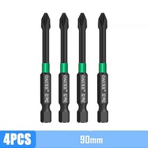정밀 미니 드라이버 별 Oauee 자기 배치 헤드 충격 강한 크로스 PH2 비트 스크루 세트 60 70 90mm 안티 슬립 방수 126722, 4pcs 9