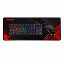HACKER K560 청축 + 로지텍 G102IC + RED CARBONE 장패드 기계식 유선키보드 마우스세트