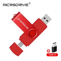 고속 3 IN 1 -C USB 2.0 플래시 드라이브 펜드라이브 usb 키 OTG 64GB 32GB 16GB 128GB 펜 드라이버 Cle, [05] 128GB, [04] 빨간