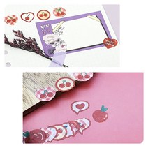 새콤 체리봉봉 미니 스티커 100p 다이어리 꾸미기 편지 카드 꾸미기 공병 꾸미기 스티커 유치원 어린이집 출석체크 칭찬스티커