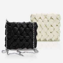 다잇템 [다잇템] 여자 탈부착 도톰한 그물매듭 캐쥬얼 클러치 숄더백